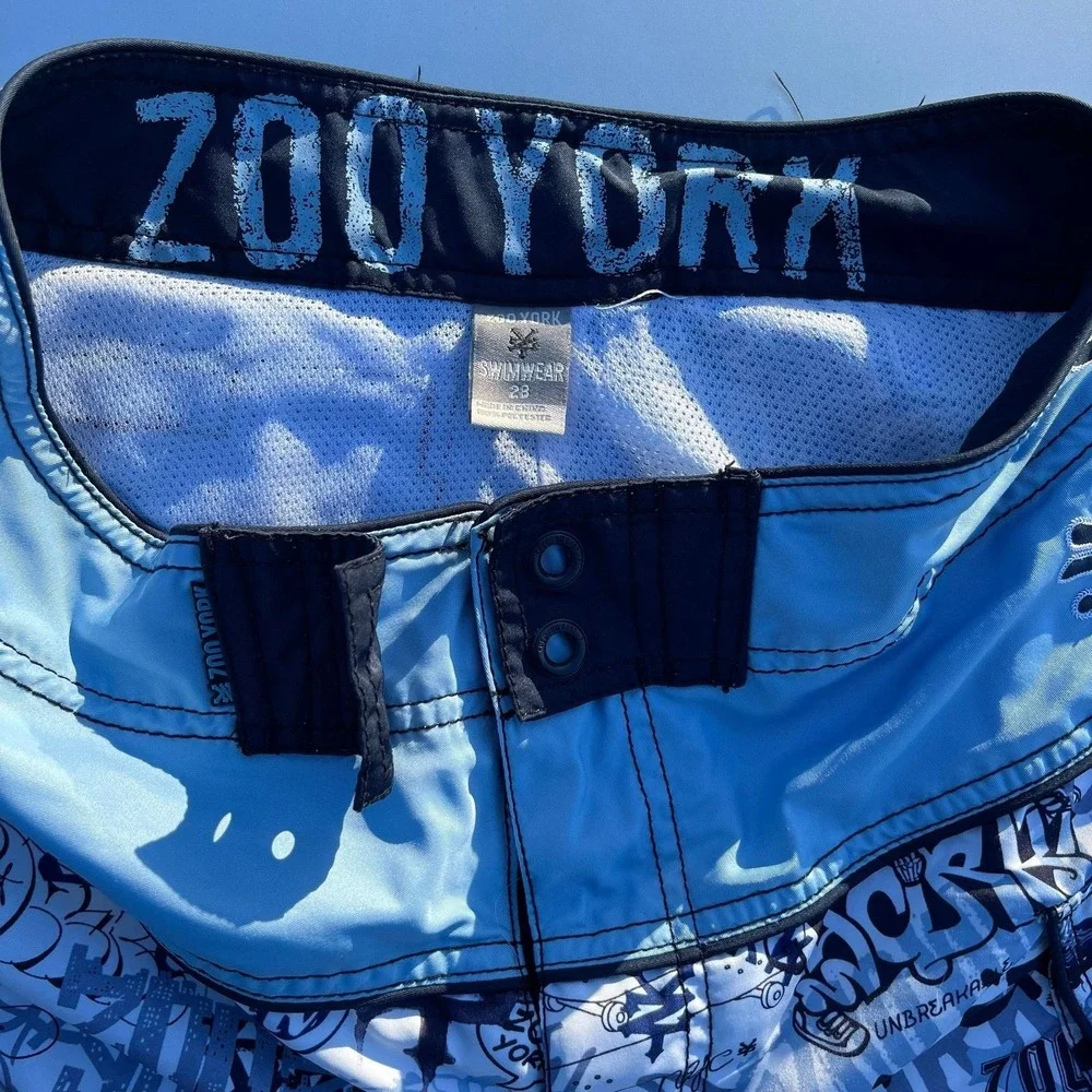 Y2K Zoo York Boardshorts abstract aop core 2000s